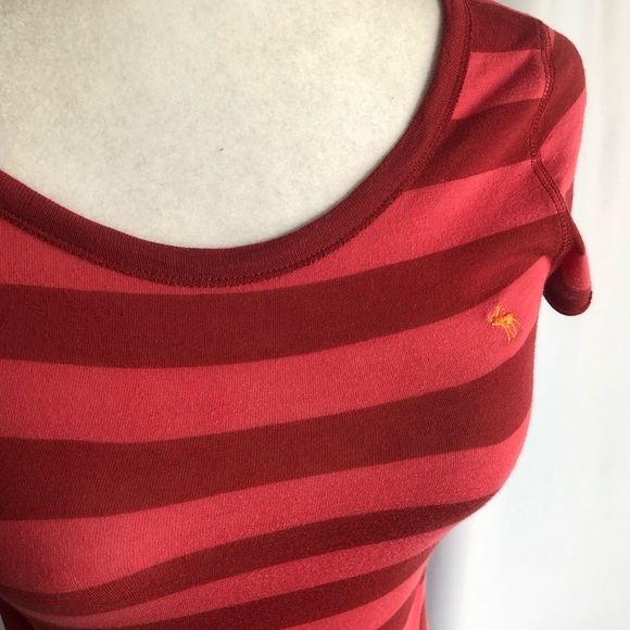 Vintage Abercrombie & Fitch Striped Short Sleeve Tunic Size Medium - Picture 3 of 4